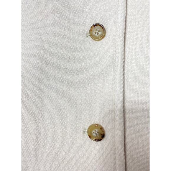 J CREW COAT 2 IVORY VILLA WOOL ITALIAN STADIUM CLOTH NELLO GORI PALE BONE CLASSY - Picture 12 of 16